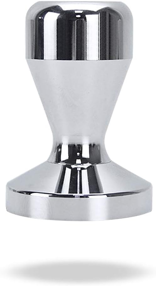 53mm Coffee Tamper Stainless Steel Espresso Tamper Flat Base Coffee Calibrated Tamper Flat Base Barista Office Family Espresso Coffee Maker Accessories(Ordinary, 53mm)