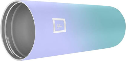 IRON °FLASK Classic Tumbler - Vacuum Insulated Stainless Steel Water Bottle, Double Walled, Drinking Cup, Insulated Travel Mug (Cotton Candy, 24 oz Solid Lid)