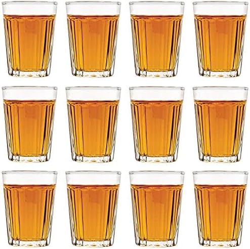 Vikko 1.5 Ounce Shot Glasses, Set of 12 Small Liquor and Spirit Glasses, Durable Tequila Bar Glasses For Alcohol and Espresso Shots (Madelina)