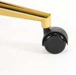 Load image into Gallery viewer, MOJAY Mid-Back Ergonomic Leather Office Chair, Modern Upholstered Executive Desk Chair with Gold Frame Armrest Computer Task Chair (Camel)