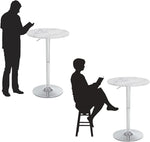 Load image into Gallery viewer, 23.6" Round Bar Table, Adjustable Height Bar Table, Modern Cocktail Bar Table with MDF Top and Metal Base, Bistro Pub Table Suitable for Café, Kitchen Island, Bar Counter, White