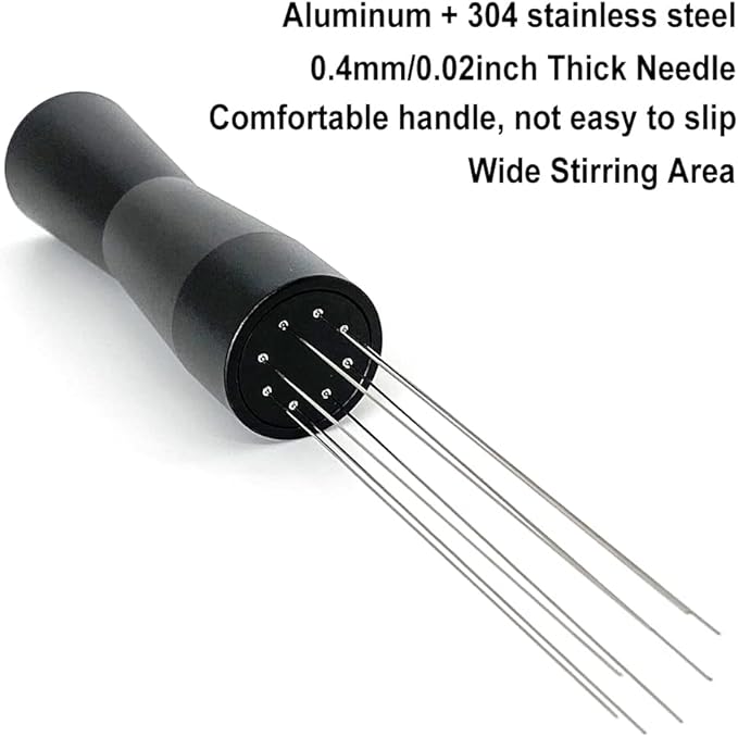 Espresso Coffee Stirrer, Needle Coffee Tamper Distributor Hand Stirrer Tool for Coffee Powder Stirring Distribution Barista WDT Tool Stainless Steel Mini Whisk Espresso Tools