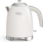 Load image into Gallery viewer, Hazel Quinn Electric Kettle - 1.7 Liters (57oz) Stainless Steel Water Kettle, BPA-Free Interior, 1200W Fast Boiling, Cordless, Rotational Base, Automatic Shut Off &amp; One-Touch LED - Pearl White