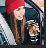 Load image into Gallery viewer, Personalized Tumbler with Pictures Text, Custom Photo Stainless Steel Coffee Tumbler, Coffee Travel Cup Mug 20 Oz Custom Gifts for Fathers Day Christmas Birthday for Dad Mom Kids