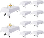 Load image into Gallery viewer, 10 Pack Tablecloth Party, 60 x 102 Inch Polyester Rectangle Table Cloth, Wrinkle Resistant Washable Table Cover for Dining Table, Buffet Parties and Camping