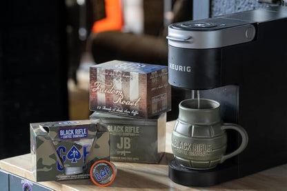 Black Rifle Coffee Company CAF, 50 Count, Medium Roast K Cups - Single Serve K Cups Coffee Pods - Kcup Pods Compatible with Keurig 1.0 & 2.0 - Made from Arabica Beans