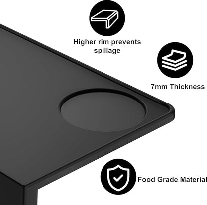 NEW: VIENESSO Tamping Mat for Espresso Machine - Non-slip Tamper Station for the countertop - Barista Accessories with notch for the Portafilter - Table edge protection + E-Book