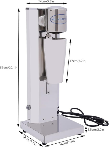 Electric Milkshake Maker Machine, 180W Milk Shake Mixer Machine with 28oz Stainless Steel Mixing Cup, Commercial Milkshake Blender & Drink Mixer for Home or Business