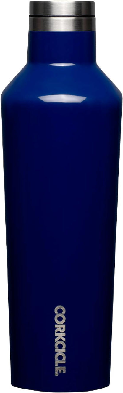 Corkcicle Classic Canteen Insulated Tumbler, Midnight Navy, 16 oz – Reusable Water Bottle Keeps Beverages Cold for 25 Hours & Hot 12 Hours – Cupholder Friendly Tumbler with Screw-On Cap