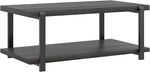 Load image into Gallery viewer, FOLUBAN Modern Coffee Table, Rustic Wood Center Table with Storage for Living Room, Dark Gray