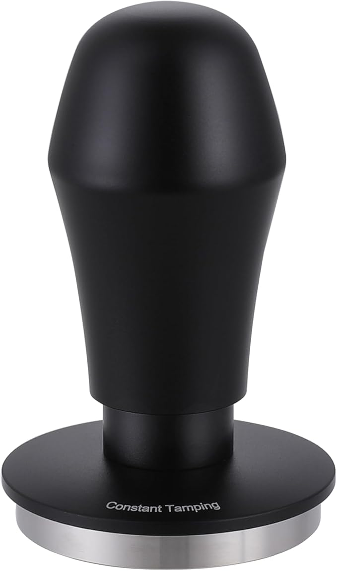 58mm Espresso Tamper 30lbs Calibrated Coffee Tamper Stainless Steel Hand Tamper Compatible with Rancilio Breville Gagia E61 GroupHead Bottomless Portafilter Tamper-Flat Base, Black