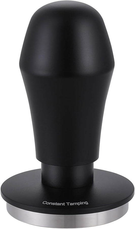 58mm Espresso Tamper 30lbs Calibrated Coffee Tamper Stainless Steel Hand Tamper Compatible with Rancilio Breville Gagia E61 GroupHead Bottomless Portafilter Tamper-Flat Base, Black