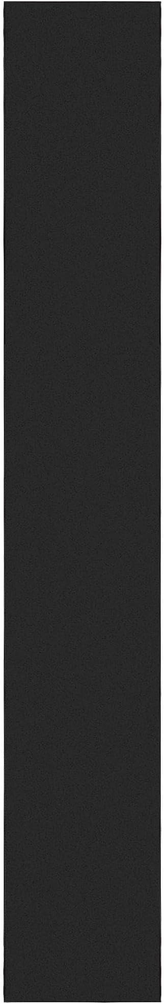 Ottomanson Hallway Runner Rug 1'10" x 12' Non Slip Solid Area Rugs Easy to Clean Laundry Rug Runner Durable & Pet Friendly Floor Carpet Runners for Hallways Entryway Living Room Kitchen, Black