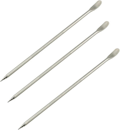 3PCS Silver Stainless Steel Coffee Art Pen Tool Espresso Machine Cafe Home Kitchen Coffee Fancy Stitch Barista Tool for Cappuccino Latte Art Espresso Decorating