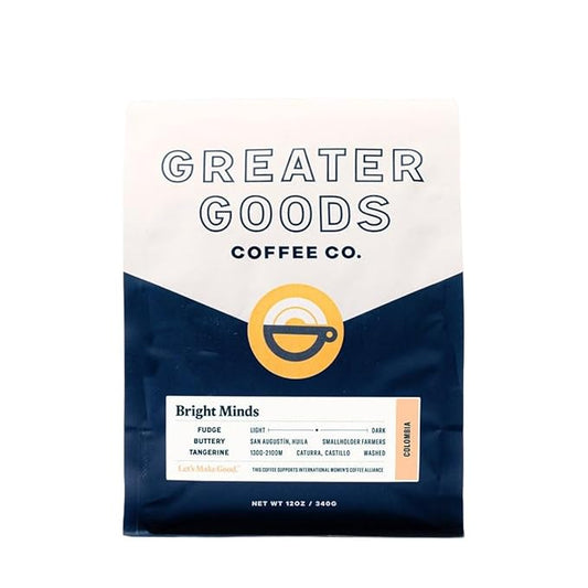 Bright Minds - Colombia - Roasted by Greater Goods Coffee Co. - Whole Bean Coffee - 2 Pound Bag