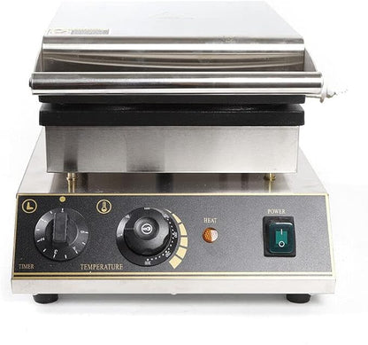Commercial Belgian Waffle Iron, 4 Grids 1750W Stainless Steel Nonstick Double Side Waffle Maker Machine Electric Round Waffle Baker for Bakery, Restaurant, Snack Bar, Home