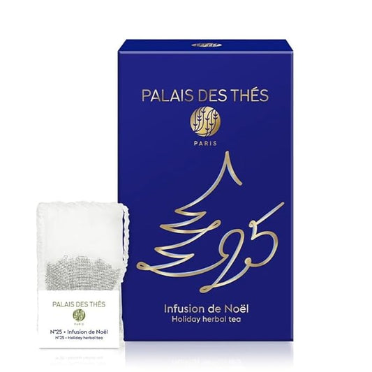 Palais des Thés Caffeine-Free Tea - Holiday Collection Organic N°25 Garden Herbal Blend with Fruits & Spices - Premium Tea Bags, Serves 20 Cups