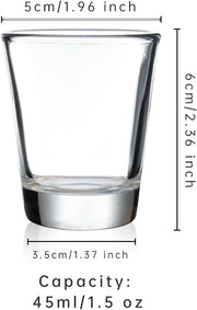 BCnmviku 1.5 oz Shot Glasses Sets with Heavy Base, Clear Shot Glass (10 Pack)