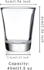 Load image into Gallery viewer, BCnmviku 1.5 oz Shot Glasses Sets with Heavy Base, Clear Shot Glass (4 Pack)