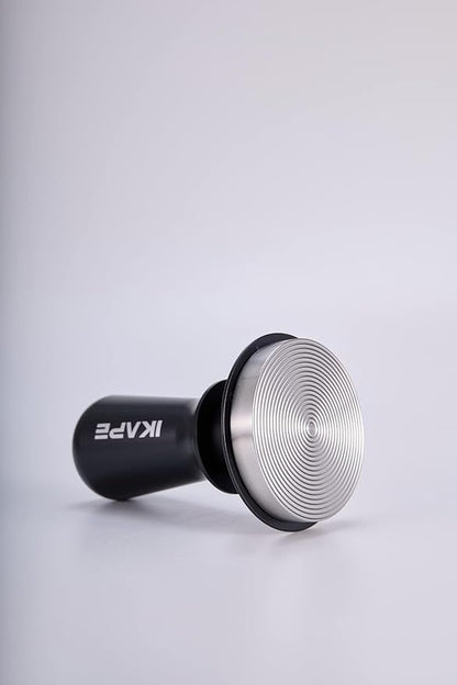 IKAPE 39.25mm Espresso Tamper, Black Premium Barista Coffee Tamper with Calibrated Spring Loaded, 100% Flat Stainless Steel Base Tamper for Espresso Machine