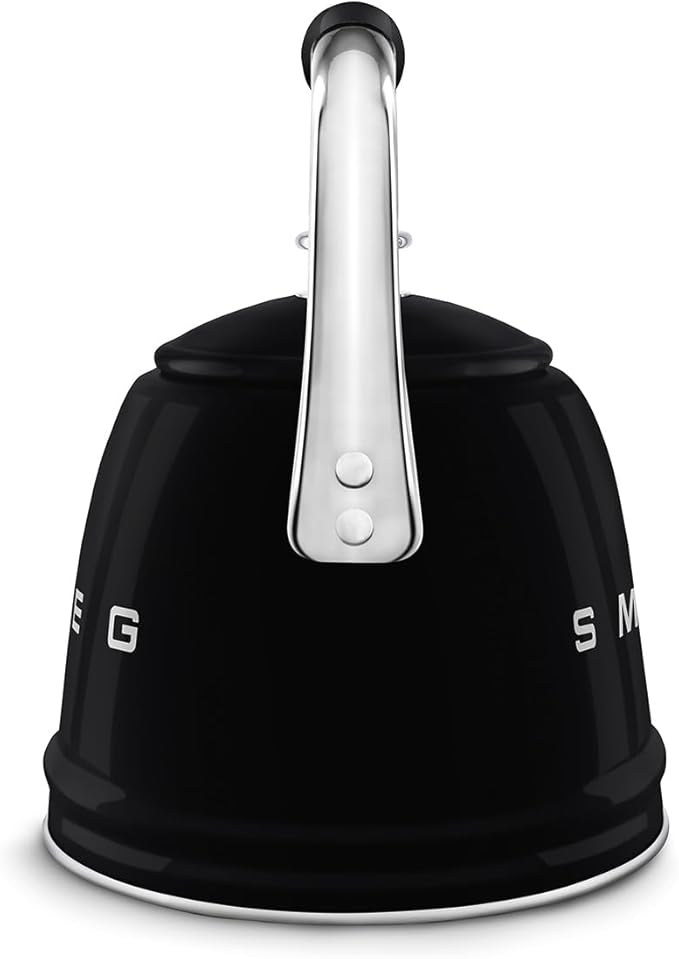 SMEG Retro Stovetop Whistling Kettle – 2.4Q (Black)
