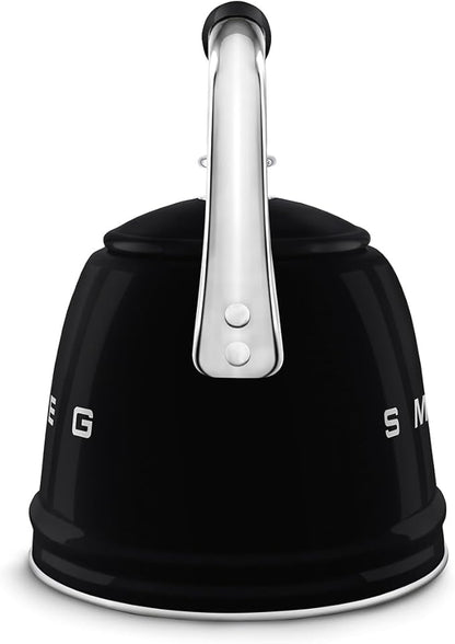 SMEG Retro Stovetop Whistling Kettle – 2.4Q (Black)