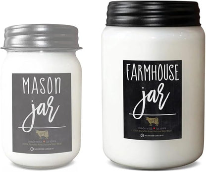 Milkhouse Candle Company - First Snowfall - 26oz Beeswax and Soy Candles - Farmhouse Collection - 100% Natural, Paraffin Free, with Premium Fragrance Oil, Glass Jars with Lids