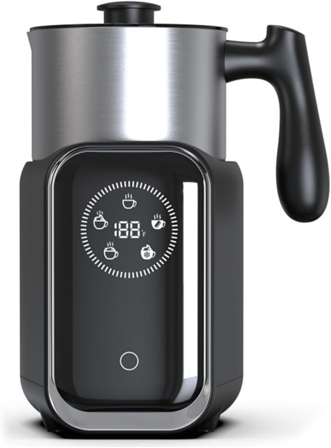 Homtone 5-in-1 Induction Milk Frother, 21oz Removable Automatic Milk Frother Dishwasher Safe for Latte, Hot Chocolate, and Hot and Cold Milk Froth, Chocolate Milk