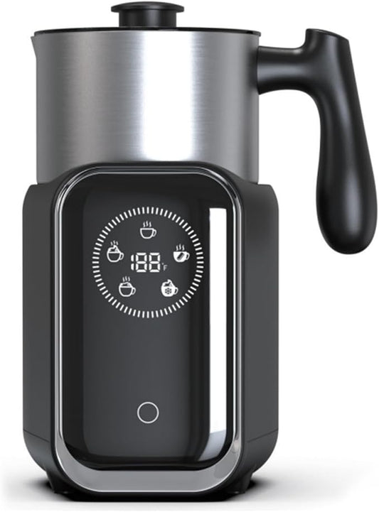 Homtone 5-in-1 Induction Milk Frother, 21oz Removable Automatic Milk Frother Dishwasher Safe for Latte, Hot Chocolate, and Hot and Cold Milk Froth, Chocolate Milk