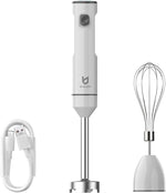 Load image into Gallery viewer, Cordless Hand Blender, UTALENT Variable Speed Immersion Blender handheld Rechargeable, with USB-C Charging Cable, Egg Whisk, for Smoothies, Milkshakes, Hummus and Soups – White