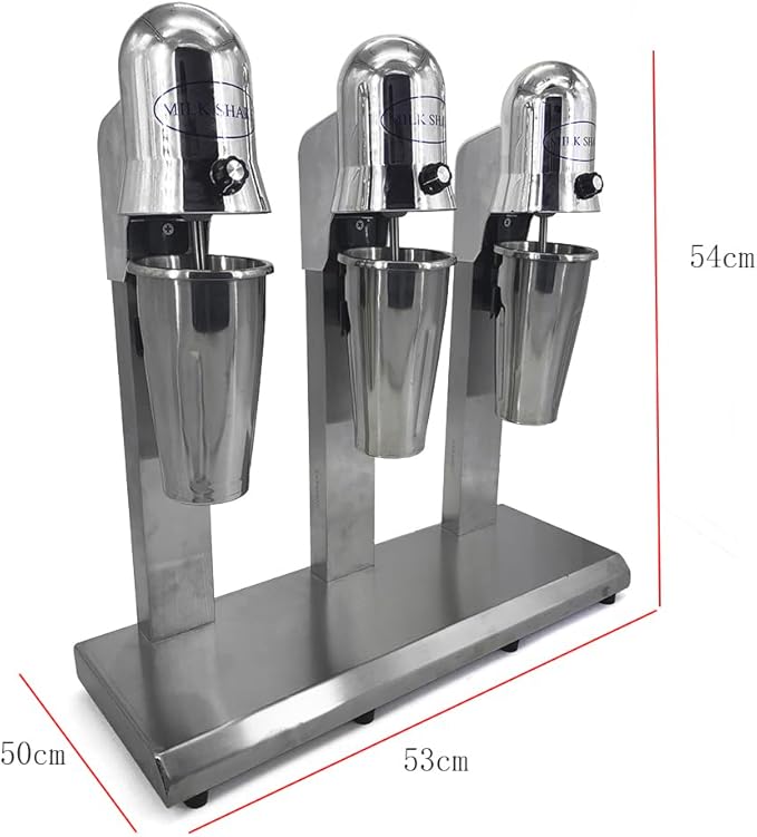 Commercial Stainless Steel Milk Shake Machine, Stainless Steel Milk Shaking Machine, Three Head Drink Mixer 110V (Three Head)