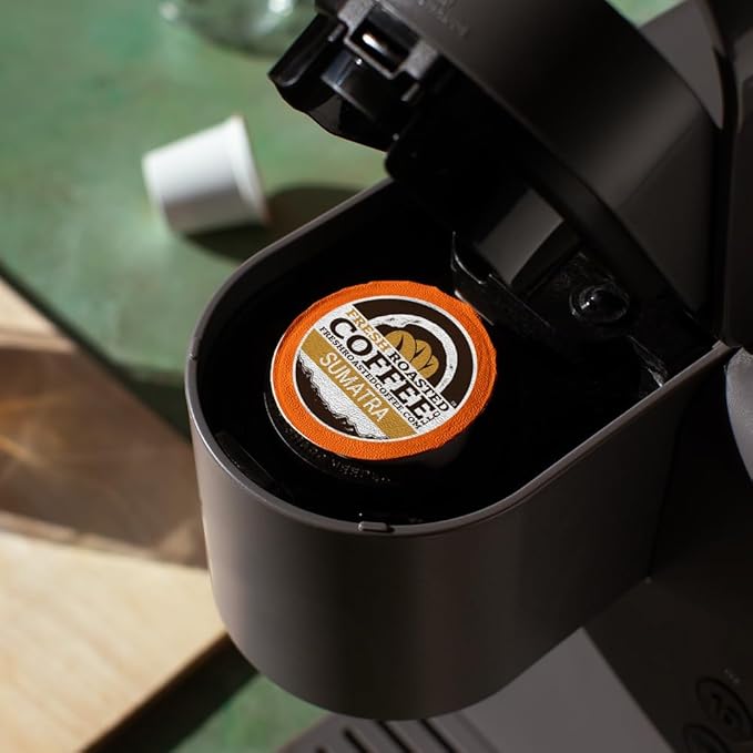 Fresh Roasted Coffee, Sumatra Mandheling |100% Single Origin | Medium Roast, 24 Pods for K Cup Brewers