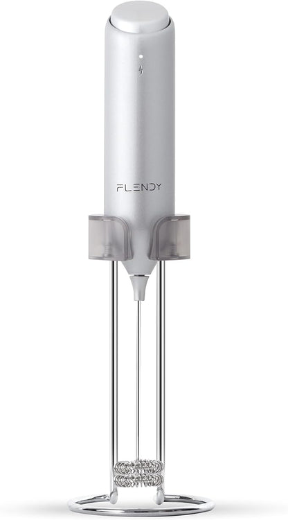 Rechargeable Milk Frother Handheld With USB-C Charging Stand, Electric Drink Mixer, Mini Whisk for Coffee, Matcha, etc