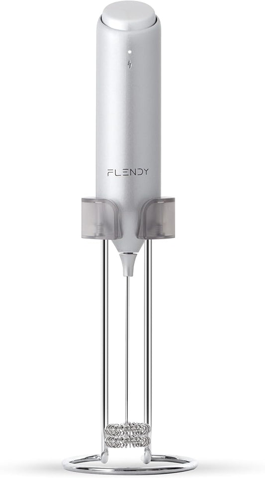 Rechargeable Milk Frother Handheld With USB-C Charging Stand, Electric Drink Mixer, Mini Whisk for Coffee, Matcha, etc