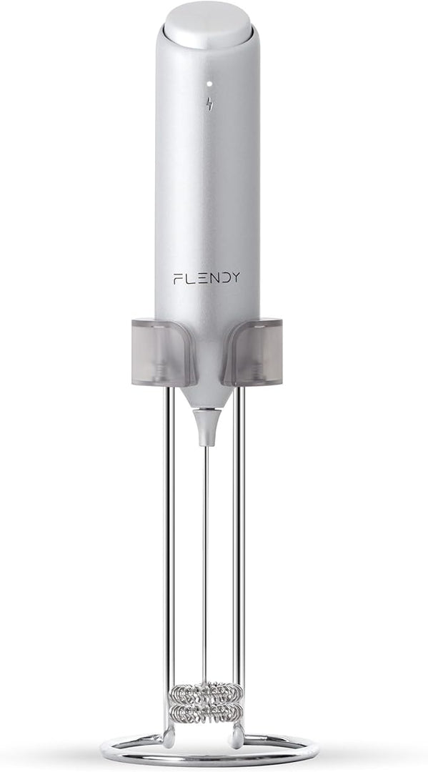 Rechargeable Milk Frother Handheld With USB-C Charging Stand, Electric Drink Mixer, Mini Whisk for Coffee, Matcha, etc