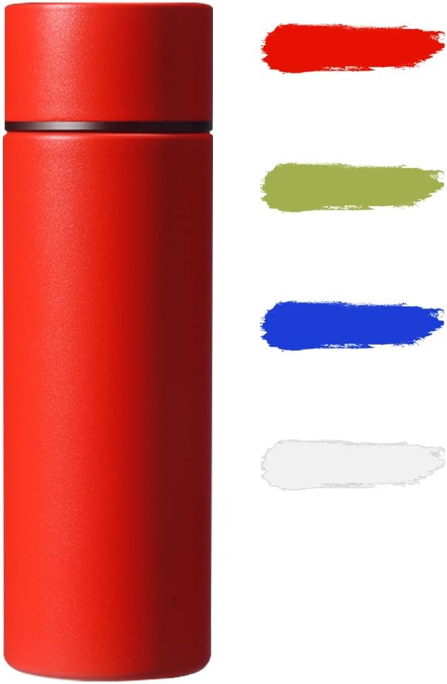 5 oz Mini Thermos Cute Water Bottle - Insulated Stainless Steel Bottle - Keeps Cold for 12 hours, Hot for 6 hours - Red