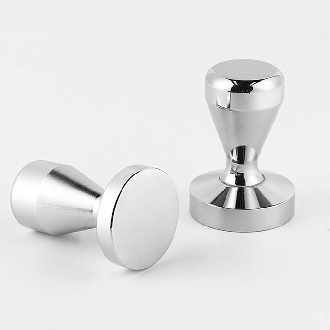 53mm Coffee Tamper Stainless Steel Espresso Tamper Flat Base Coffee Calibrated Tamper Flat Base Barista Office Family Espresso Coffee Maker Accessories(Ordinary, 53mm)
