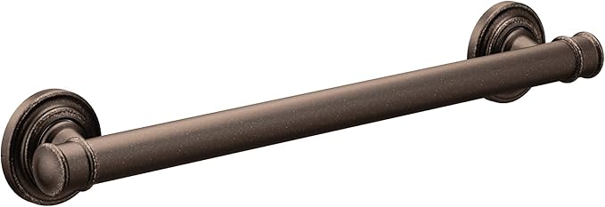 Moen YG6424ORB Bathroom Safety 24-Inch Stainless Steel Traditional Bathroom Grab Bar, Oil-Rubbed Bronze