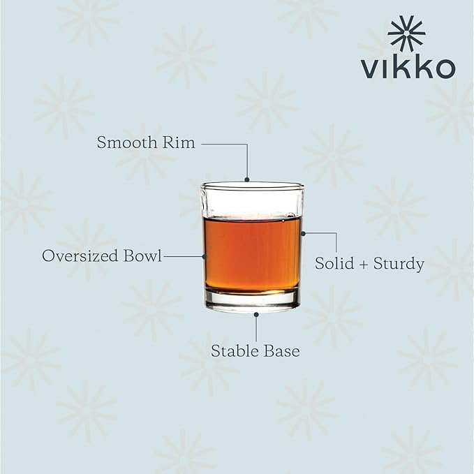Vikko Shot Glasses, Set of 12 Tequila Shot Glass, 2.75 Ounce Small Glasses with Heavy Base, Whiskey, Espresso, Spirit, Cordial Shot Glass