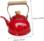 Load image into Gallery viewer, PRETYZOOM Thickened Enamel Kettle Stovetop Boiling Tea Kettle Stovetop Enamel Teakettle Teapot Whistling Coffee Pot 4L