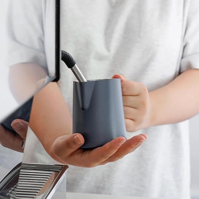 watchget Stainless Steel Milk Frothing Pitcher 12oz/350ml - Espresso Steaming Pitcher for Cappuccino, Latte Art, Coffee Machine Accessories Milk Jug Coffee Frother Cup, Blue