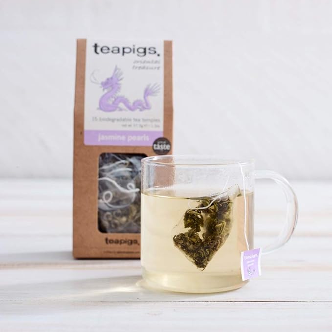 Teapigs Jasmine Pearls Tea Bags Made with Whole Leaves, 15 Count (Pack of 1)