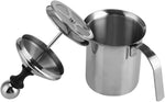 Load image into Gallery viewer, Handheld Milk Frother Pitcher, Manual Milk Fr Stainless Sel Stainless Steel Manual Foamer, Milk Fr Manual For Milk Coffee Milk Creamer Frother Cappuccino Coffee Foam Pitcher With Handle And Lid For