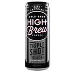 Load image into Gallery viewer, High Brew Coffee | Lightly Sweetened Cold Brew Iced Coffee with Pure Cane Sugar – 225 mg Natural Caffeine, Patiently Brewed, Never Heated. Low-Acid, Ready-to-Drink | 8 oz Can (Triple Shot Black)
