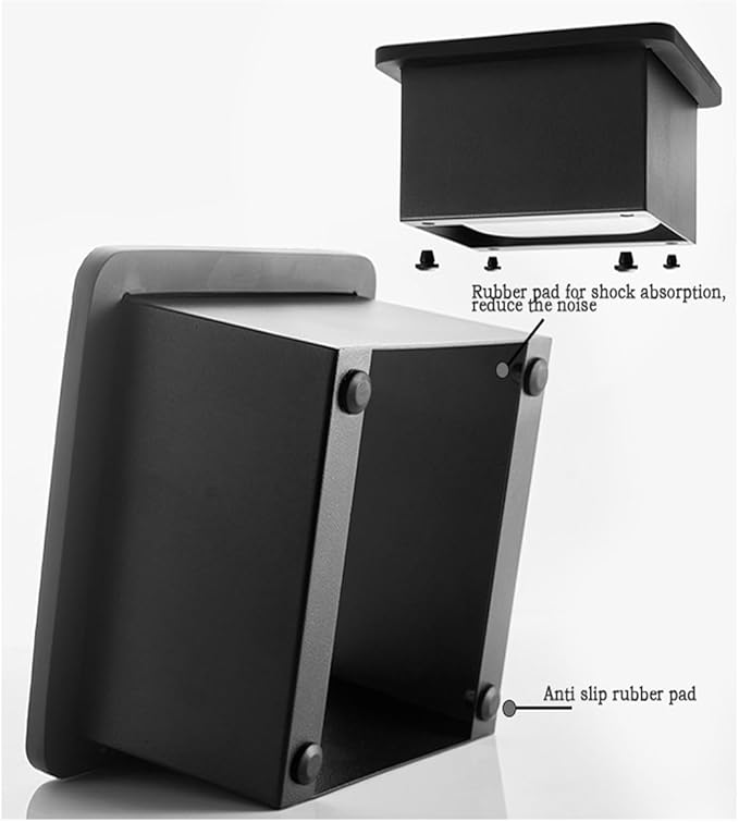 Espresso Coffee Knock Box, Large Coffee Coffee Grounds Knock Box Container Coffee Machine Accessories, Stainless Steel Coffee Bin Grind Knock Out Box with Removable Knock Bar and Non Slip Base