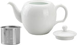 Load image into Gallery viewer, Teapot with Infuser Ceramic Tea Pot with Removable Stainless Steel Fliter for Loose Tea 15.80 OZ/450ml (1-2cups) Teapots for Tea Coffee Milk for Office Home Men Women (White)
