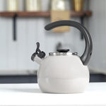 Load image into Gallery viewer, Circulon Enamel on Steel Whistling Teakettle/Teapot With Flip-Up Spout, 2 Quart - Gray