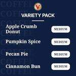 Load image into Gallery viewer, Victor Allen's Coffee Autumn Favorites Coffee Variety Pack (Apple Crumb Donut, Pumpkin Spice, Pecan Pie, Cinnamon Bun), 96 Count, Single Serve Coffee Pods for Keurig K-Cup Brewers