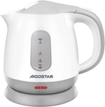 Load image into Gallery viewer, Aigostar Small Electric Kettle, 1L Portable Electric Tea Kettle 1100W with Automatic Shut-Off and Boil Dry Protection, Travel Hot Water Boiler Cordless for Making Coffee and Tea, BPA-Free, Grey