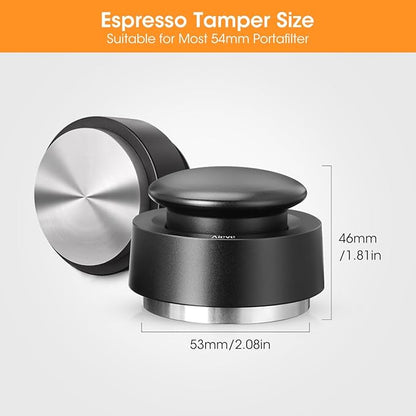 Aieve Espresso Tamper 54mm,Spring Loaded Coffee Tamper with 15lb / 25lb / 30lbs Replacement Springs Fits for 54mm Breville Portafilter
